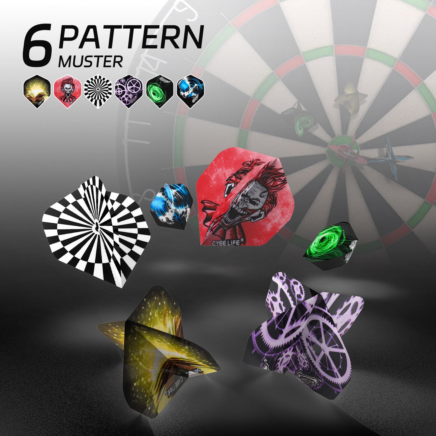 Darts Metal Tip, 18 Pieces Professional Steel Darts, Steel Darts Set with Shaft and Flights, for Beginners and Hobbyists 18g
