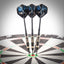ZF10B 25g Black Brass Steel Tip Darts Set of 3, 3 Aluminum + 3 PC Shafts, 6 PTE Flights, Case & Sharpener, 166mm