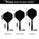 CF03A Standard shape Plastic Integrated Dart shafts and Flights 3pcs 2BA(No.2)
