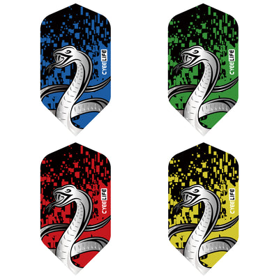 PET Dart Flights Slim 15pcs,Snake Designs 120 microns thickness