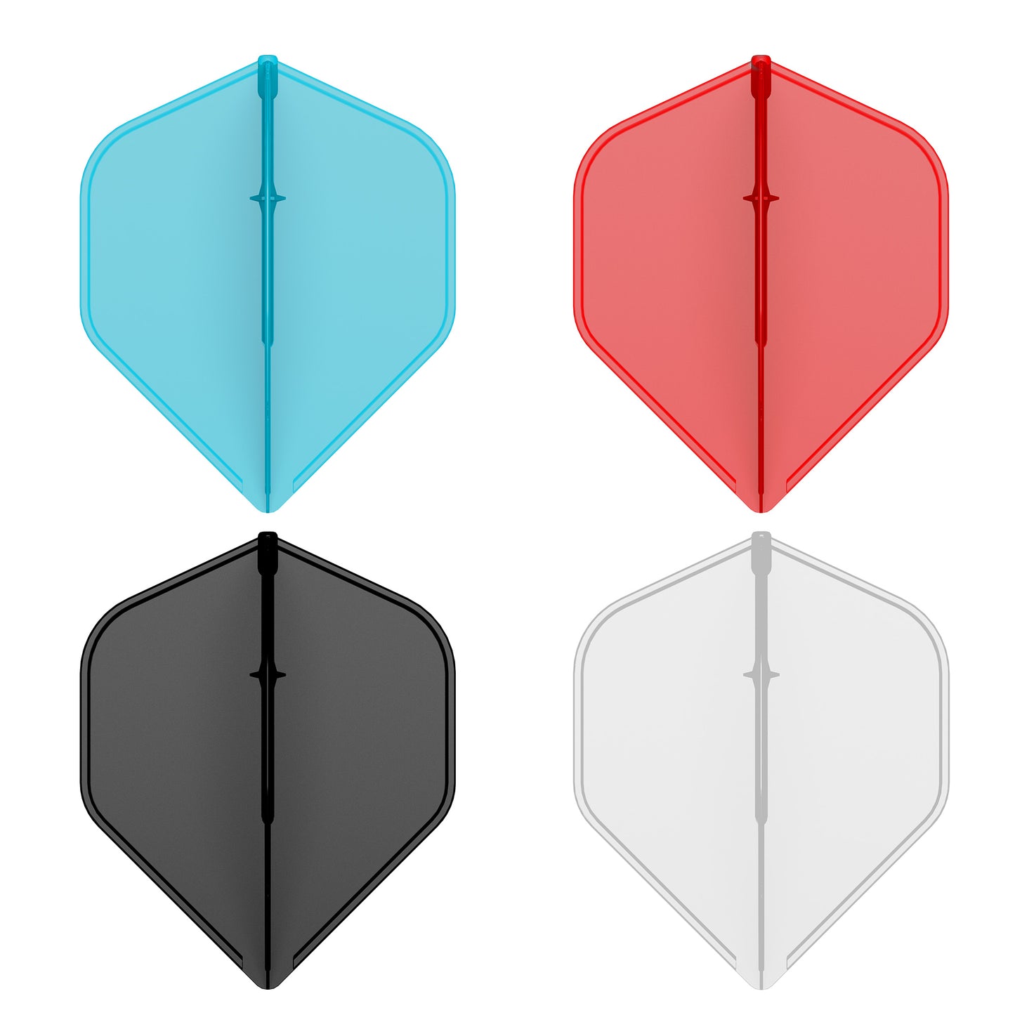 CF04 Molded Dart Flights Black/White/Blue/Red