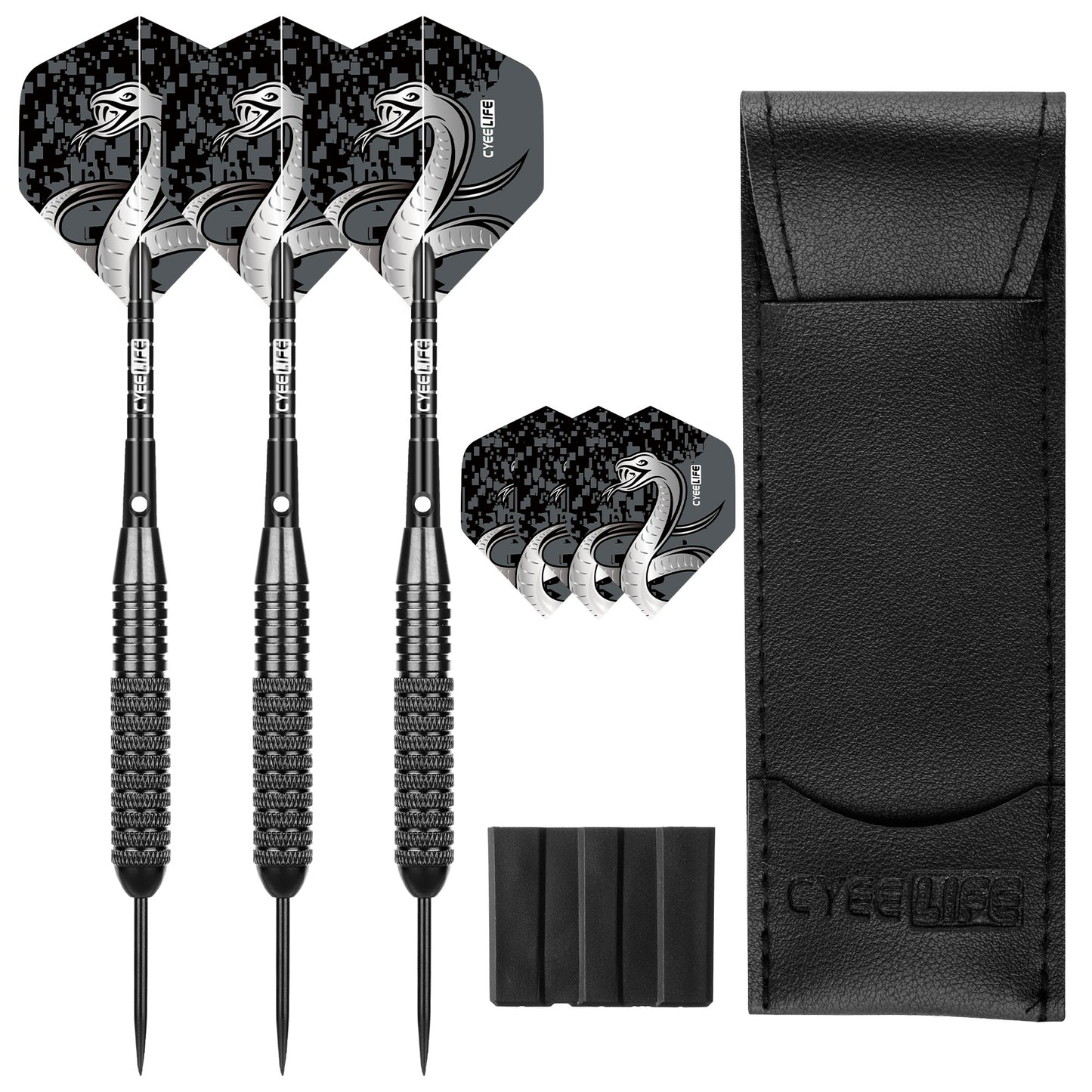 ZB02-23g Steel Darts with case&Alu Shafts,Professional bar darts steel tip set （Dart Barrels 20g）
