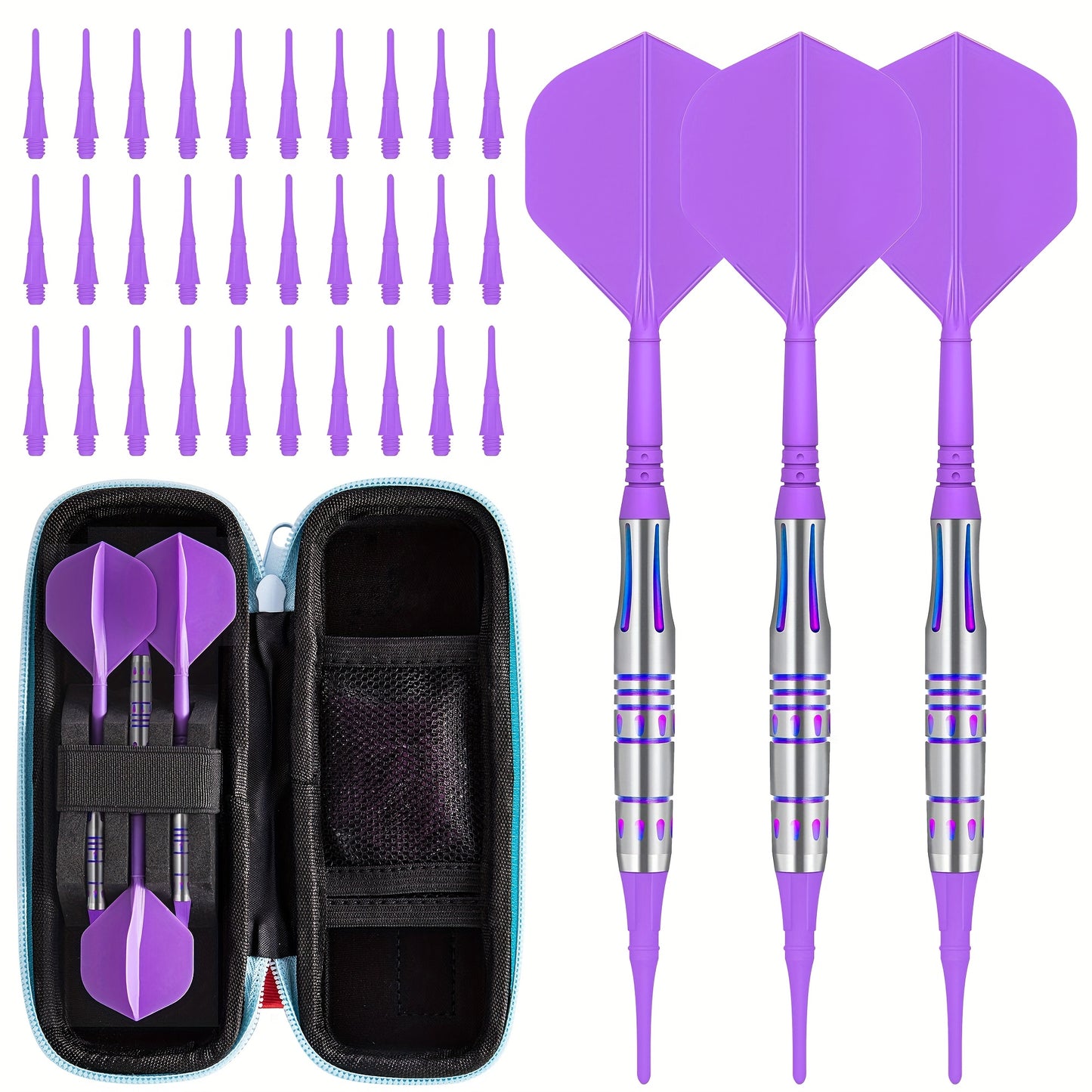 ZG11 Tungsten Soft Tip Darts Barrels 17/20g 3pcs 90% 2BA&2BA,No Accessories parts