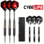 ZF08 26g Brass Steel Tip Darts Set of 3, 3 Aluminum + 3 PC Shafts, 6 PTE Flights