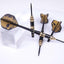 ZF10D 26g Black Brass Steel Tip Darts Set of 3, Integrated Flights, Case & Sharpener, 156mm