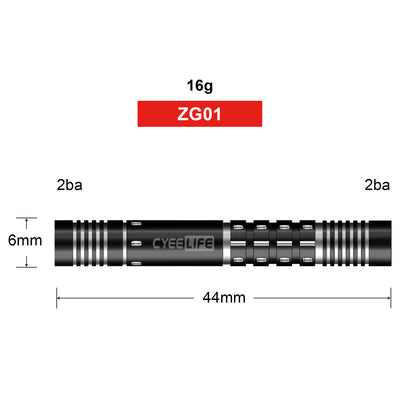 ZG01 – barils de fléchettes à pointe souple 90% tungstène, 16g 2BA et 2BA, sans accessoires, 3 pièces de 1 paquet