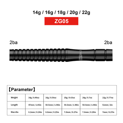 ZG05 3pcs 90% Tungsten Soft Tip Darts Barrels 14/16/18/20g 2BA&2BA,No Accessories parts