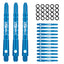 ZS01B Pro Dart-Schäfte aus Aluminium, 15 Stück (5 Sets) + 20 Gummi-O-Ringe, 40/48 mm (mittel/lang), 5 Farben