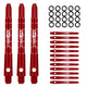 Arbres de fléchettes Pro en aluminium ZS01B, 15 pièces (5 jeux) + 20 joints toriques en caoutchouc 40/48mm (moyen/long), 5 couleurs