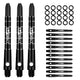 Arbres de fléchettes Pro en aluminium ZS01B, 15 pièces (5 jeux) + 20 joints toriques en caoutchouc 40/48mm (moyen/long), 5 couleurs