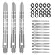 Arbres de fléchettes Pro en aluminium ZS01B, 15 pièces (5 jeux) + 20 joints toriques en caoutchouc 40/48mm (moyen/long), 5 couleurs