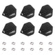 CF04 Plastic Molded Dart Flights 6pcs+12 metal o rings,Black/White/Blue/Red