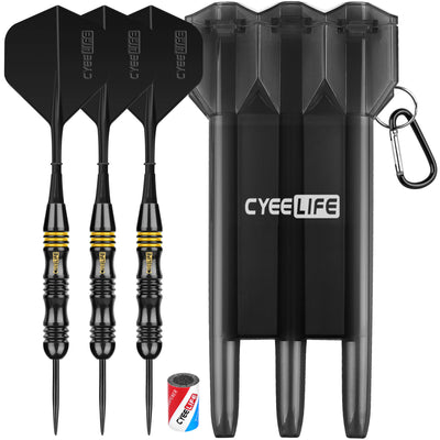 24g Brass Steel Tip Darts With Carry Case and sharpener,7 colors