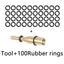 Accessoires de fléchettes, outil + anneaux, pour arbre en aluminium 2BA, joints toriques antidérapants en caoutchouc, rondelles