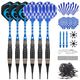 SOFT TIP DARTS BRASS SET 18G WITH CARRY CASE 6PCS