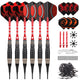SOFT TIP DARTS BRASS SET 18G WITH CARRY CASE 6PCS