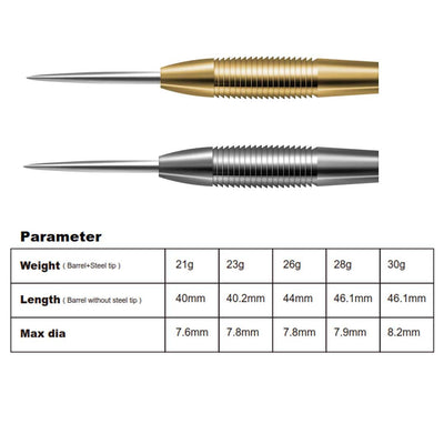 ZH03 3pcs 90% Professional Tungsten Steel Tip Darts Barrels 21/23/26/28/30g 2BA&2BA,No Accessories parts