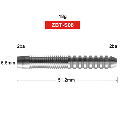 ZG08 3pcs 90% Tungsten Soft Tip Darts Barrels 18g 2BA&2BA,No Accessories parts