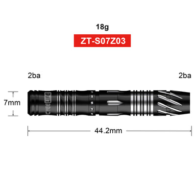 ZG07 Tungsten Soft Tip Darts Barrels 2BA 18g 90%